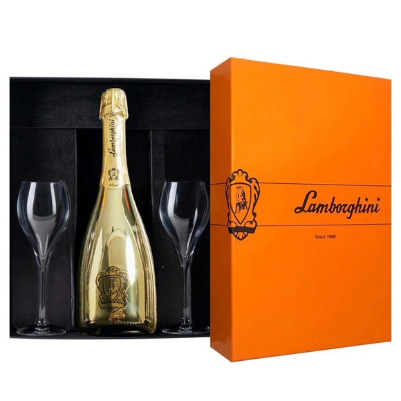 LAMBORGHINI BRUT SPUMANTE GOLD 0,75L 12% 2 Glasses