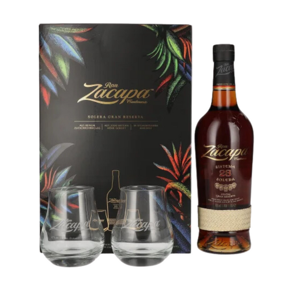 Zacapa 23 YO + 2 Glasses 40% 0.7L GB