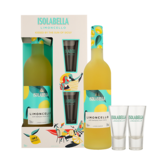 Isolabella Limoncello with 2 glasses 30% 0.7L GB