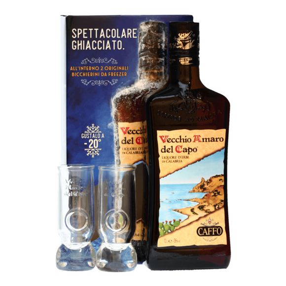 Vecchio Amaro del Capo 0.7L 35% ar glāzēm